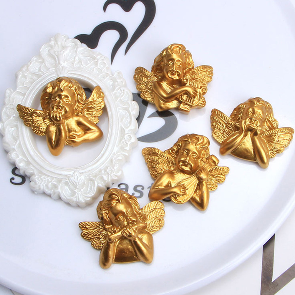 Craft Embellishments - 15 szt. Żywiczne Aniołki Akcesoria Rękodzieło