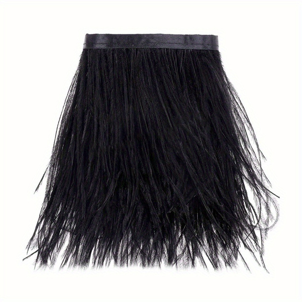 Feather Trim Marabou - 1M 8-10cm Czarne strusie pióra Wykończenia