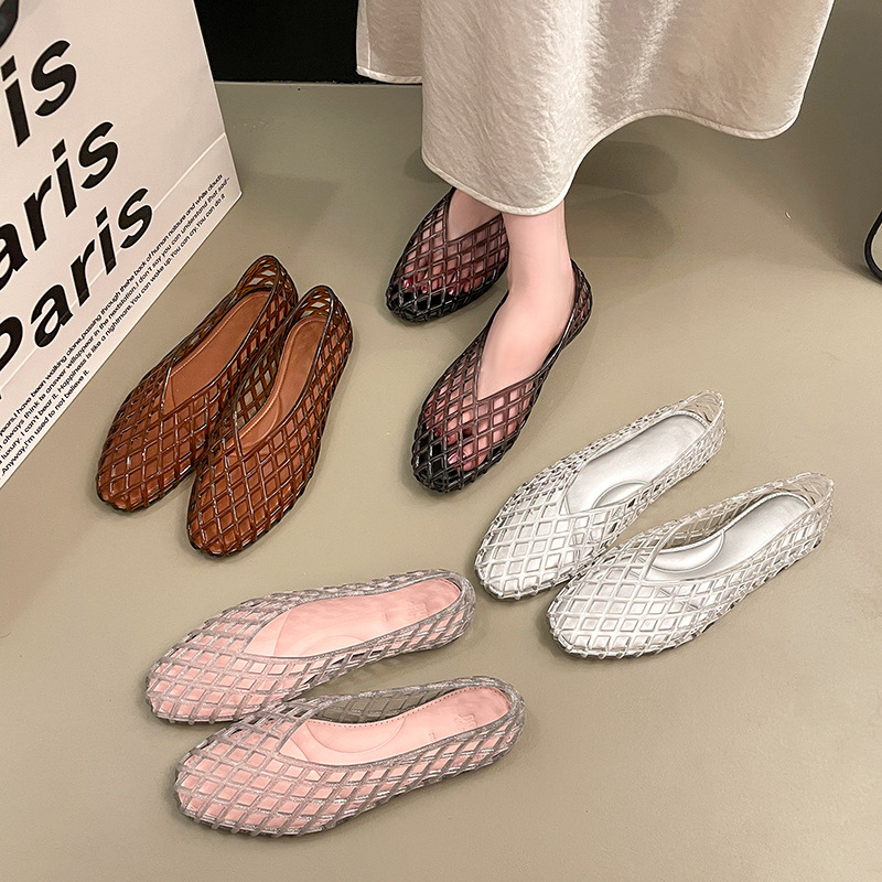 Damskie letnie płaskie sandały – Crystal Mesh Fabric recenzja i cena