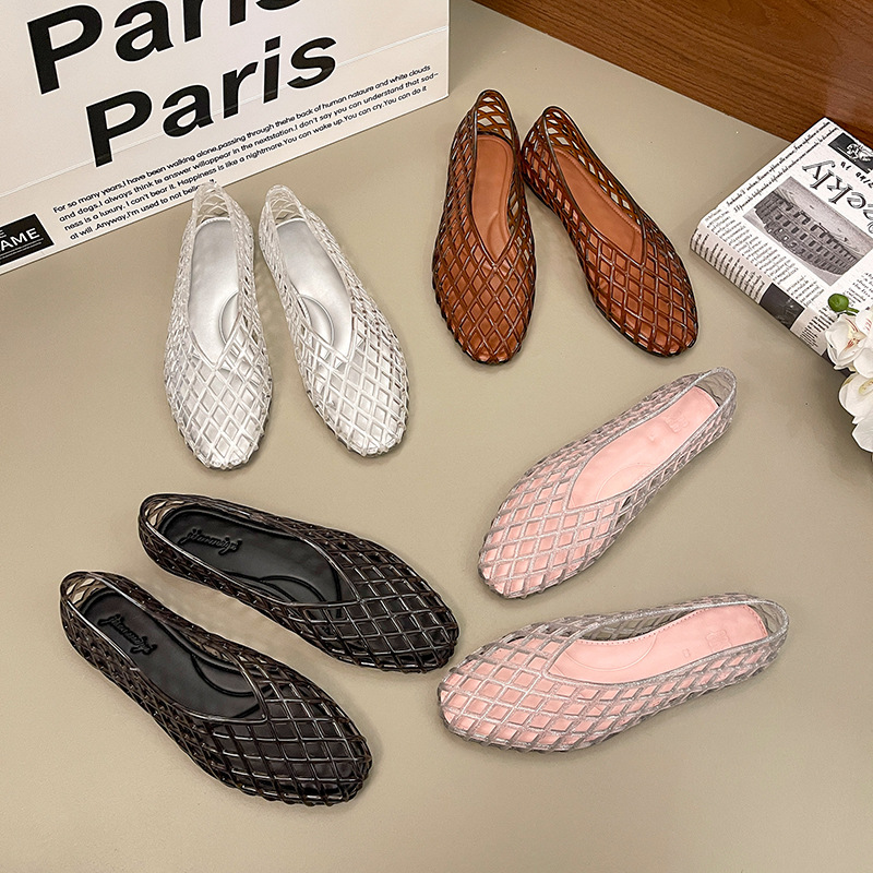 Damskie letnie płaskie sandały – Crystal Mesh Fabric recenzja i cena