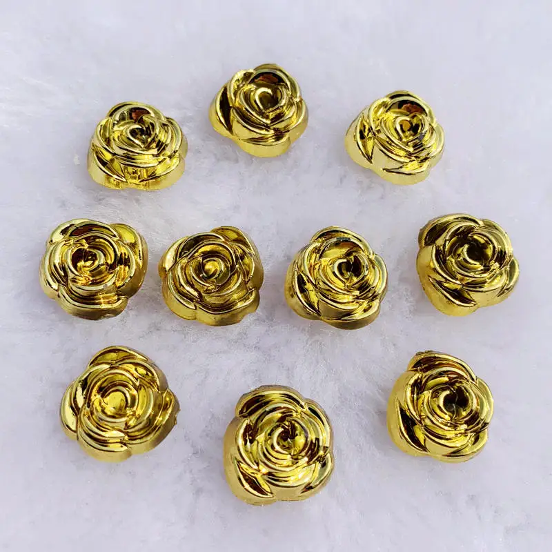 40 szt. 14mm Złote Różane Kwia – Embellishment Glue Craft recenzja i cena