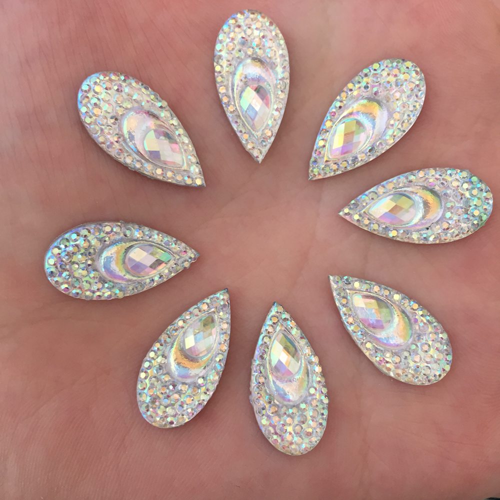 40 sztuk żywica 10*20mm łezka  – Embellishment Glue Craft recenzja i cena